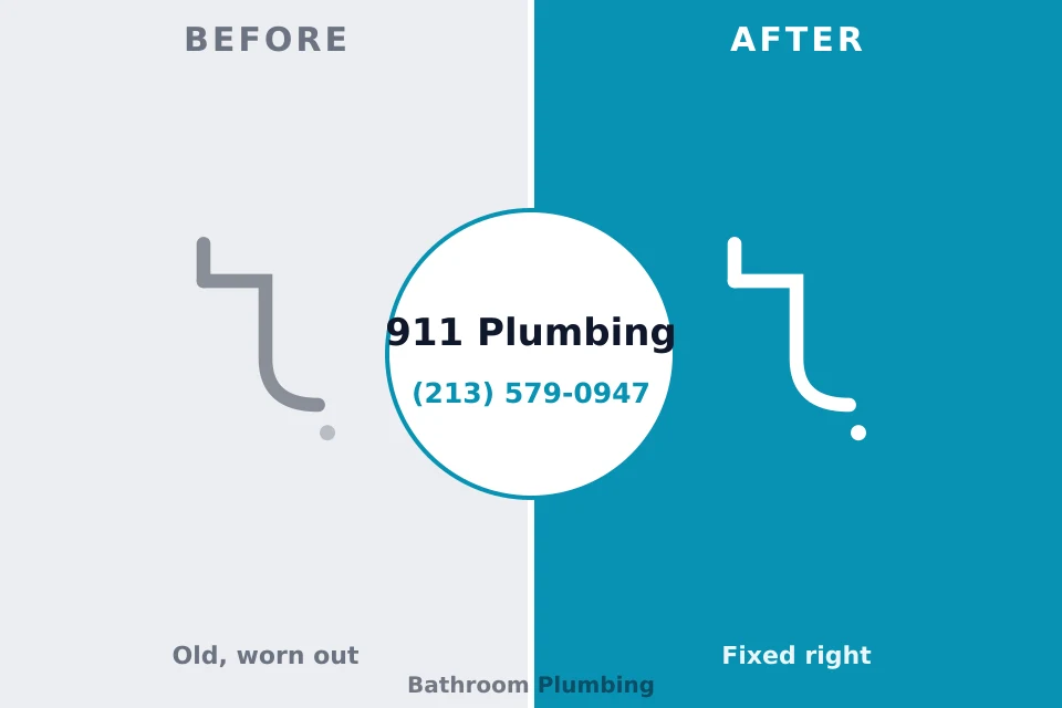 Before and after: plumbing repair Lakeland North, WA
